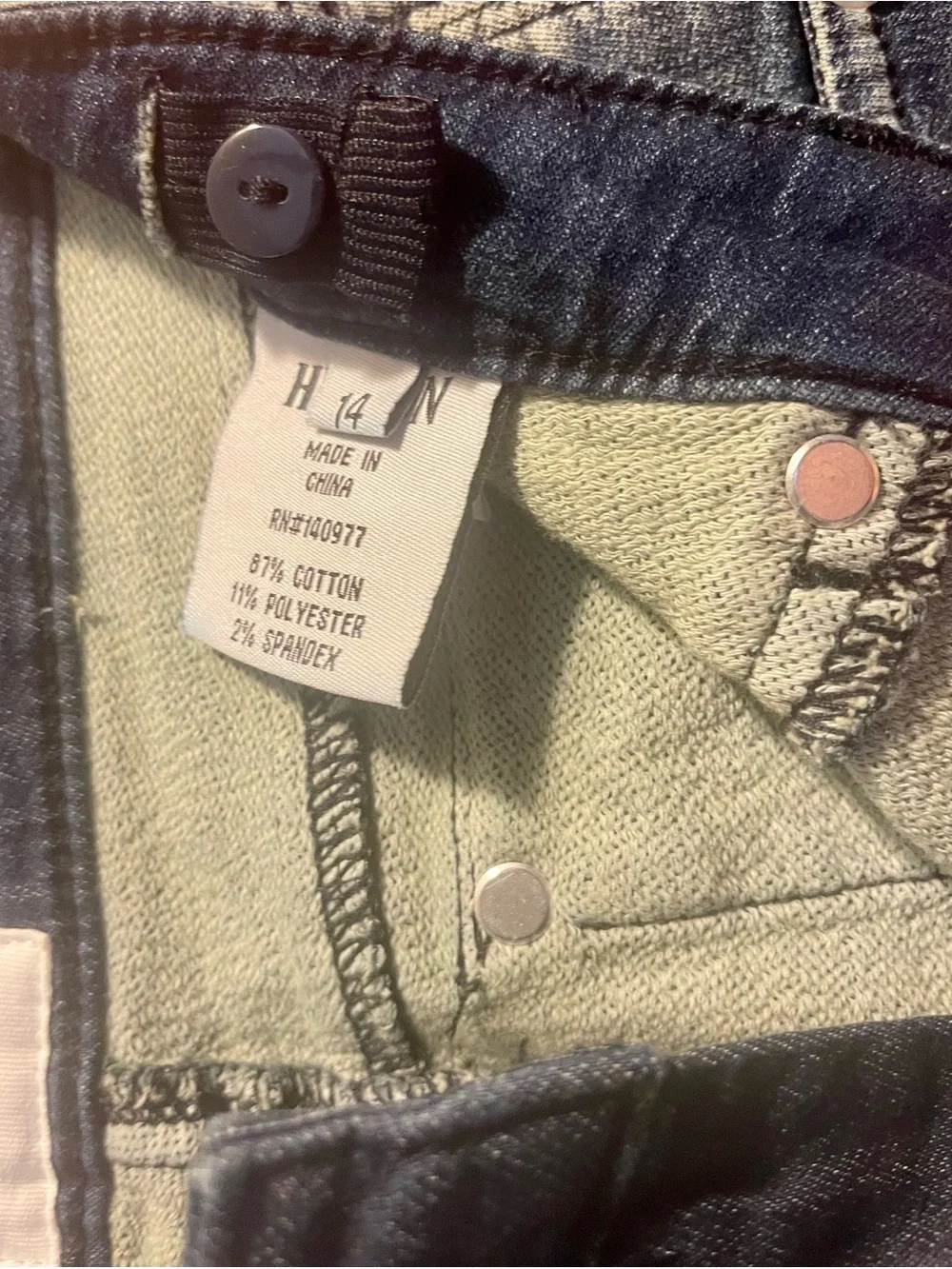 Hudson Girl’s Light Wash 5 Pocket Blue Jeans Sz 14